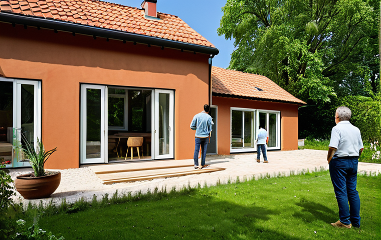 에코 프렌들리 주거의 글로벌 트렌드 - Eco-Friendly Home Renovation**

"Exterior of a renovated farmhouse, featuring a natural clay facade,...